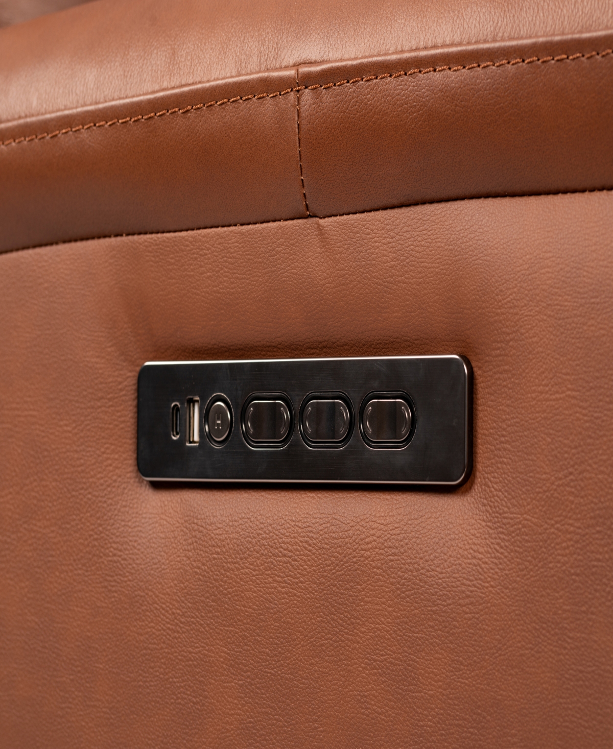 Flexsteel 39" Leather Rex Power Swivel Gliding Recliner With Power Headrest Lumbar In Brown