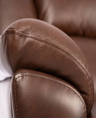 44" Leather Preston Power Gliding Recliner with Power Headrest Lumbar