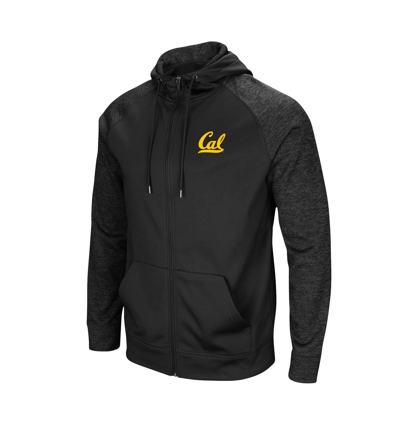 Мужское худи Colosseum Black Cal Bears Blackout 3.0 Tonal Raglan Full-Zip — фото 5