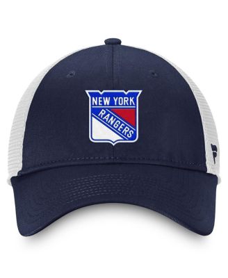 Men's Blue/White New York Rangers Core Primary Logo Trucker Adjustable Hat