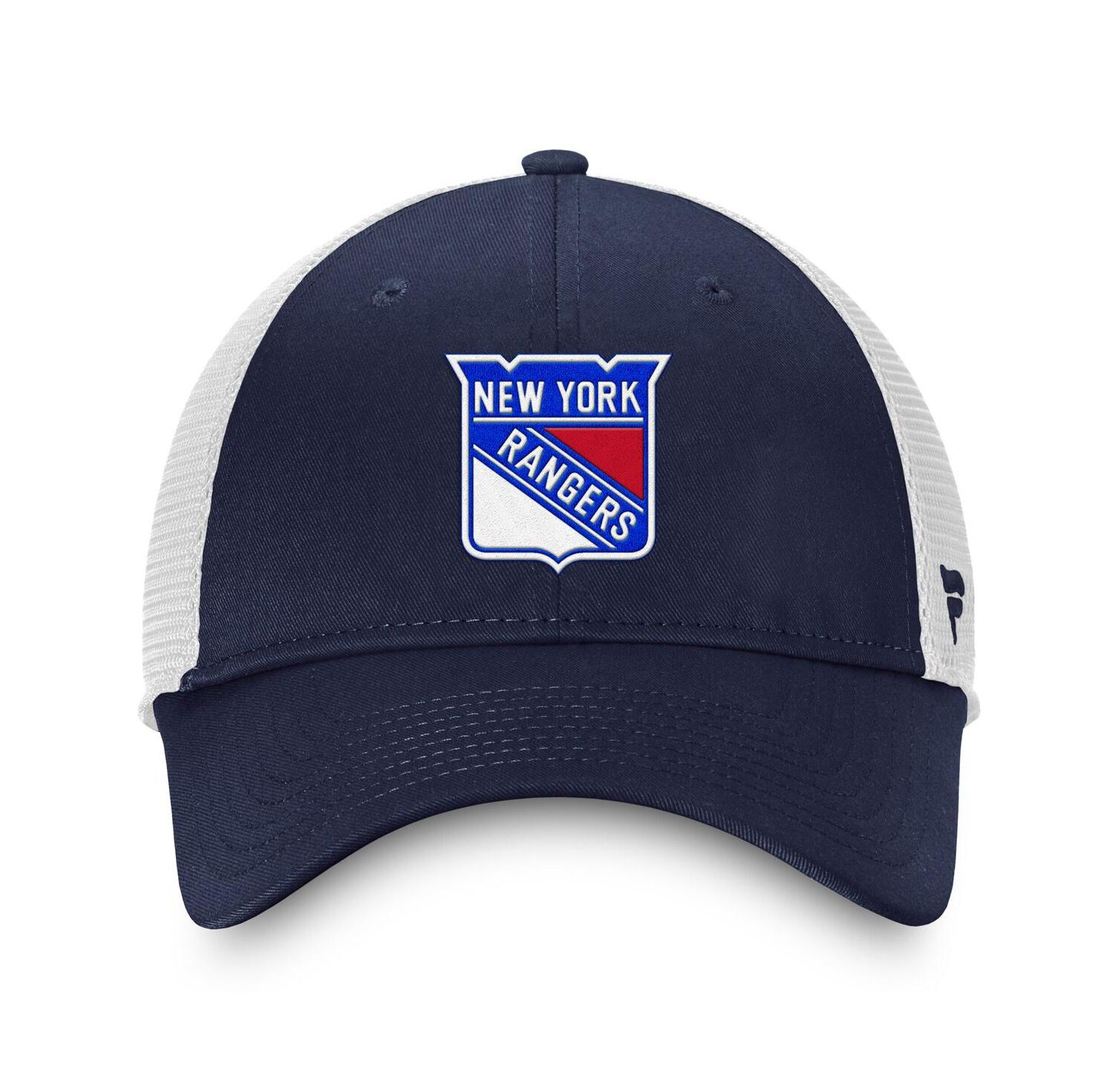 Men's Blue/White New York Rangers Core Primary Logo Trucker Adjustable Hat