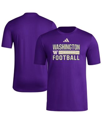 adidas - Men's Purple Washington Huskies Locker Laces Out Pre-Game T-Shirt