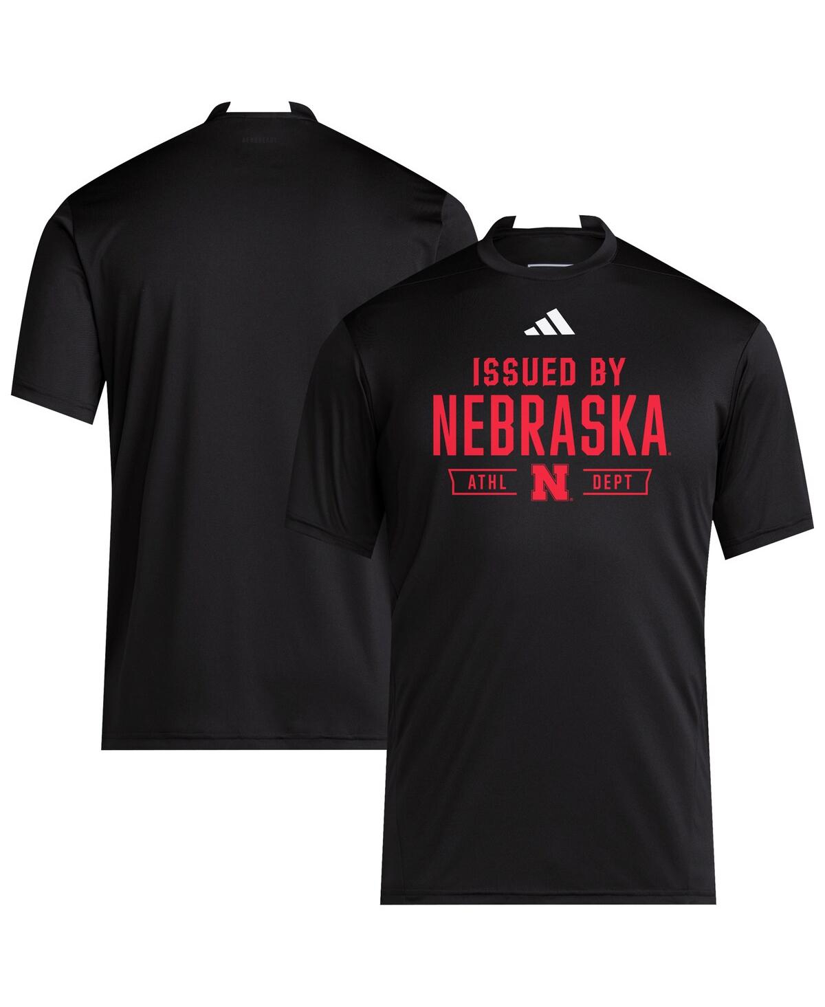 Adidas Men's Black Nebraska Huskers 2025 Training Performance Team T-Shirt