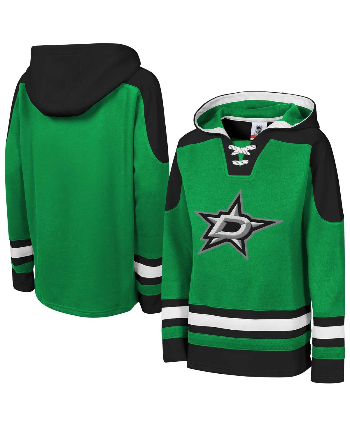 Outerstuff Big Boys and Girls Kelly Green Dallas Stars Must Have Home V-Neck Pullover Hoodie