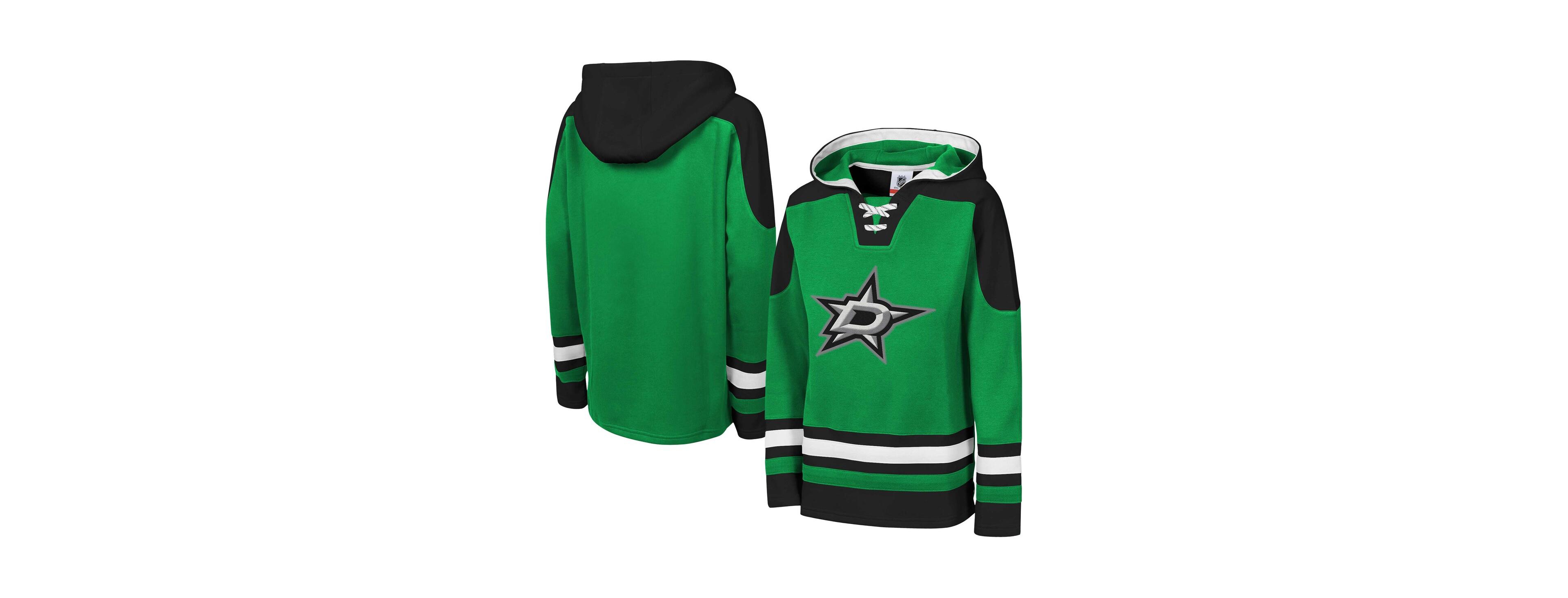 Outerstuff Big Boys and Girls Kelly Green Dallas Stars Must Have Home V-Neck Pullover Hoodie