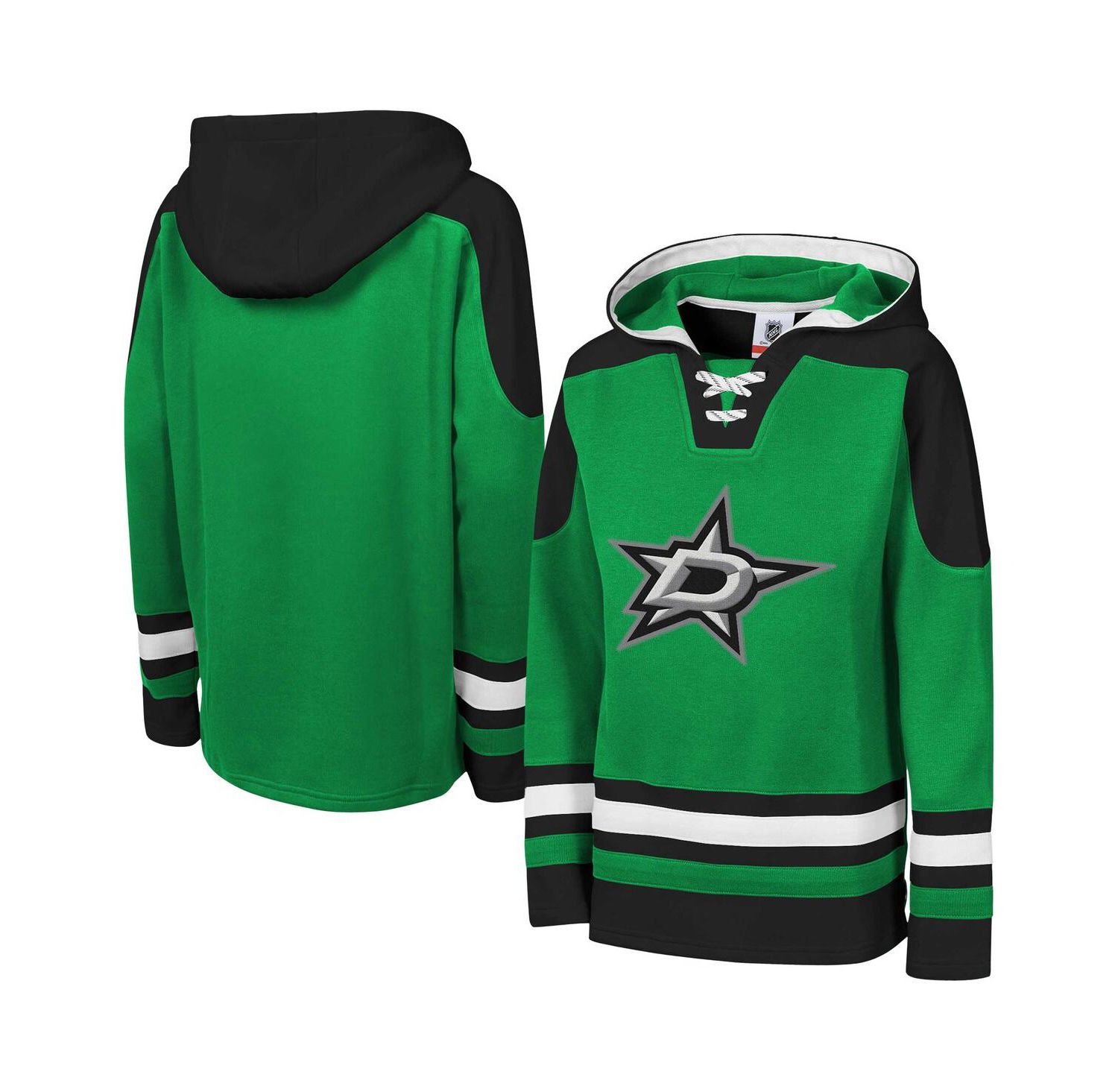 Big Boys and Girls Kelly Green Dallas Stars Must Have Home V-Neck Pullover Hoodie