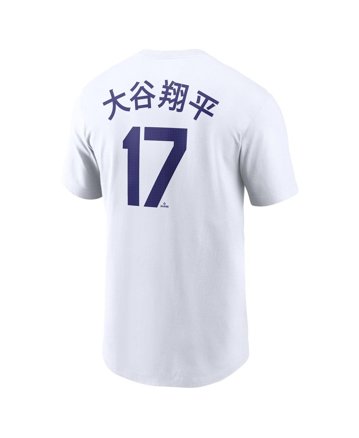 Nike Men's White Los Angeles Dodgers Kanji Fuse Name Number T-Shirt