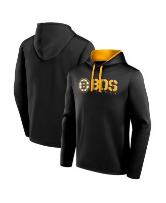 Logo Athletic - Men's Black Boston Bruins Head Start Pullover Hoodie