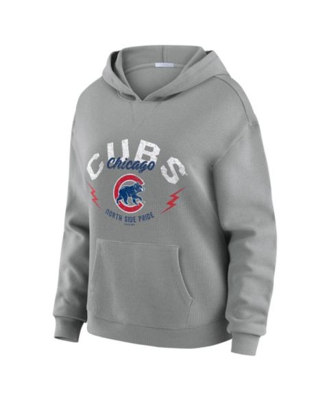 Женский домашний комплект Wear by Erin Andrews Chicago Cubs: вафельный худи и брюки, серый
