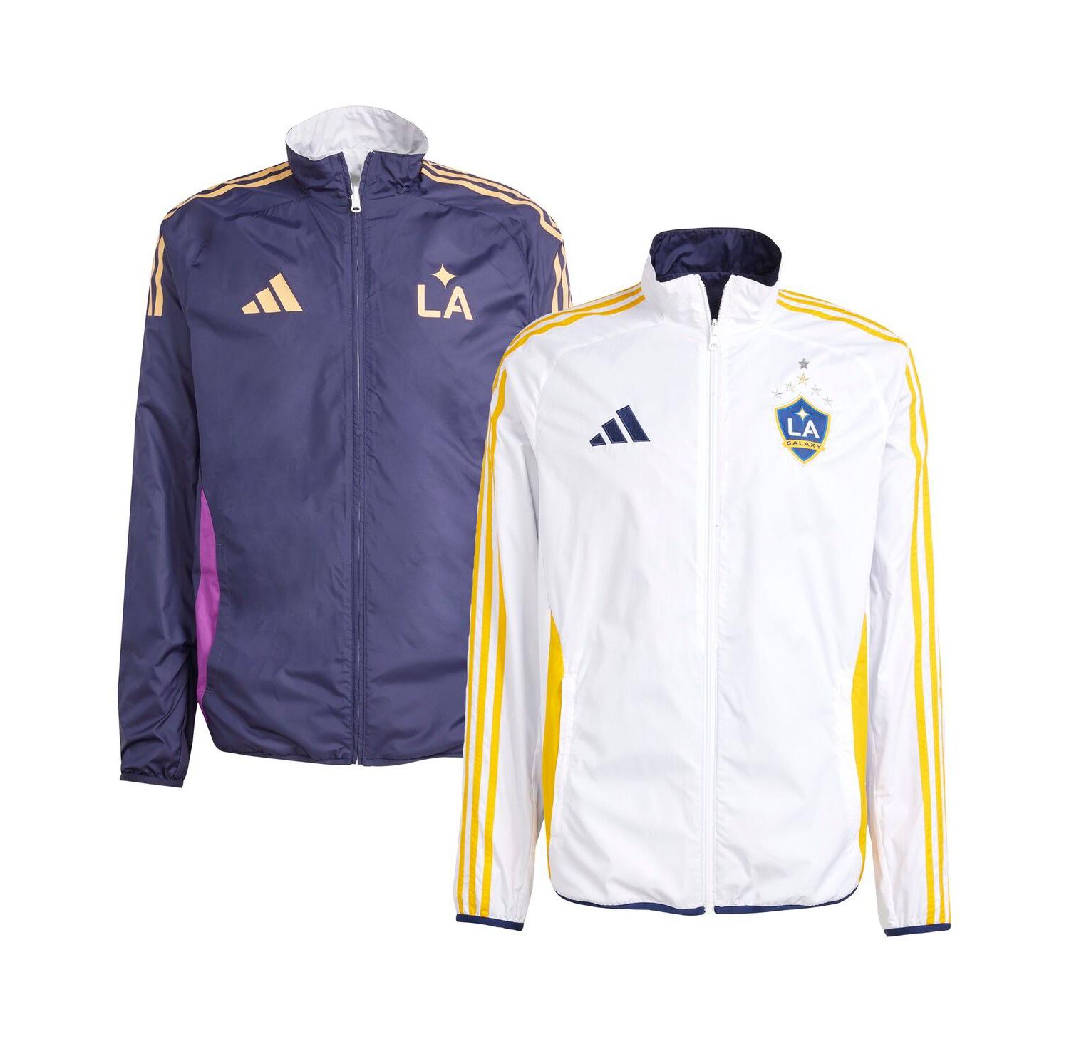 Men's White/Navy LA Galaxy 2025 Anthem Reversible Full-Zip Jacket