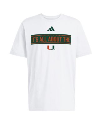 Men's White Miami Hurricanes Locker Slogan Pre-Game T-Shirt