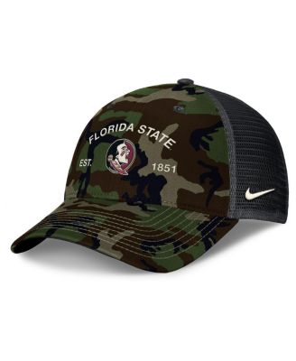 Nike - Men's Camo Florida State Seminoles 2025 Military Appreciation Rise Adjustable Trucker Hat