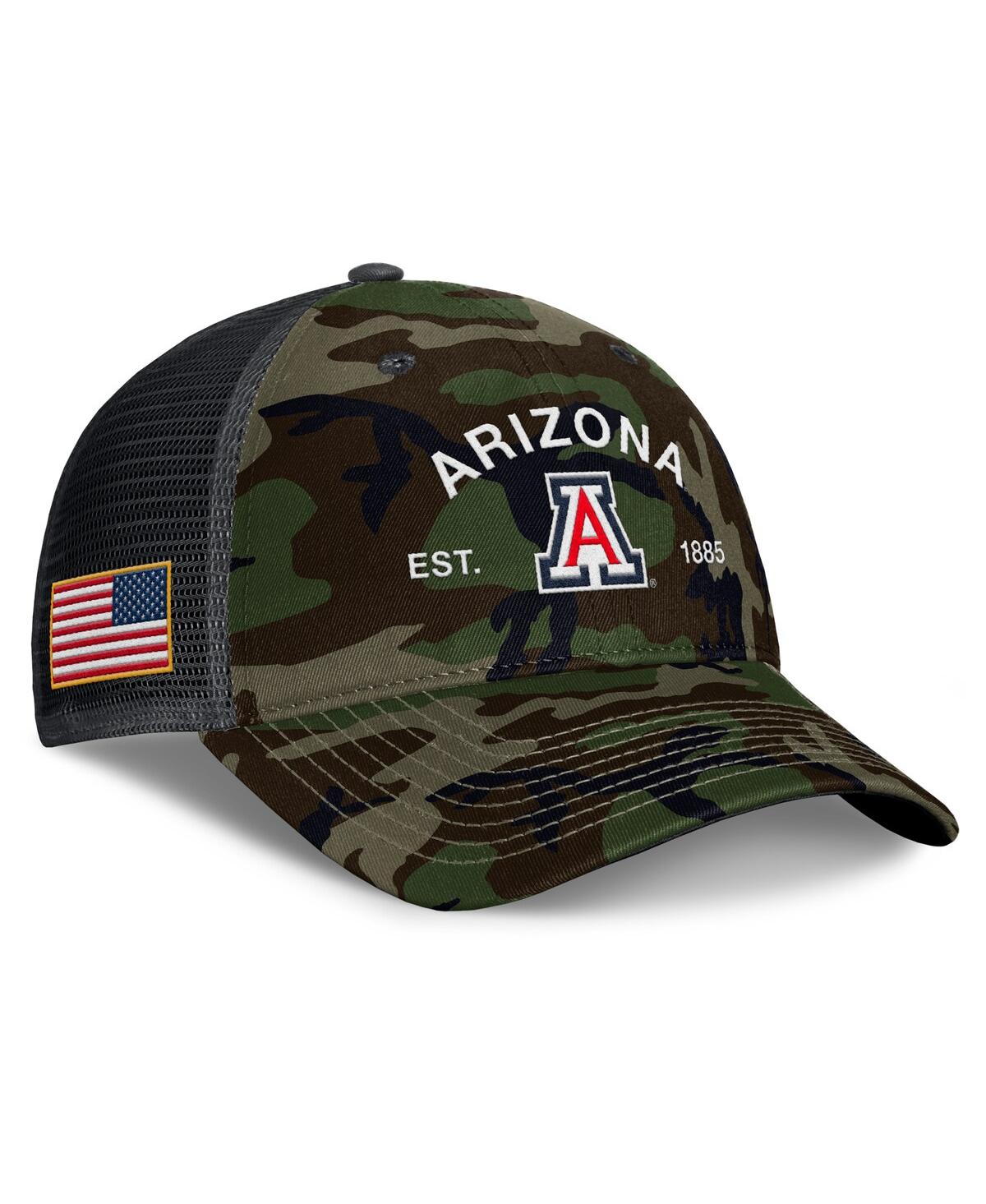 Nike Men's Camo Arizona Wildcats 2025 Military Appreciation Rise Adjustable Trucker Hat