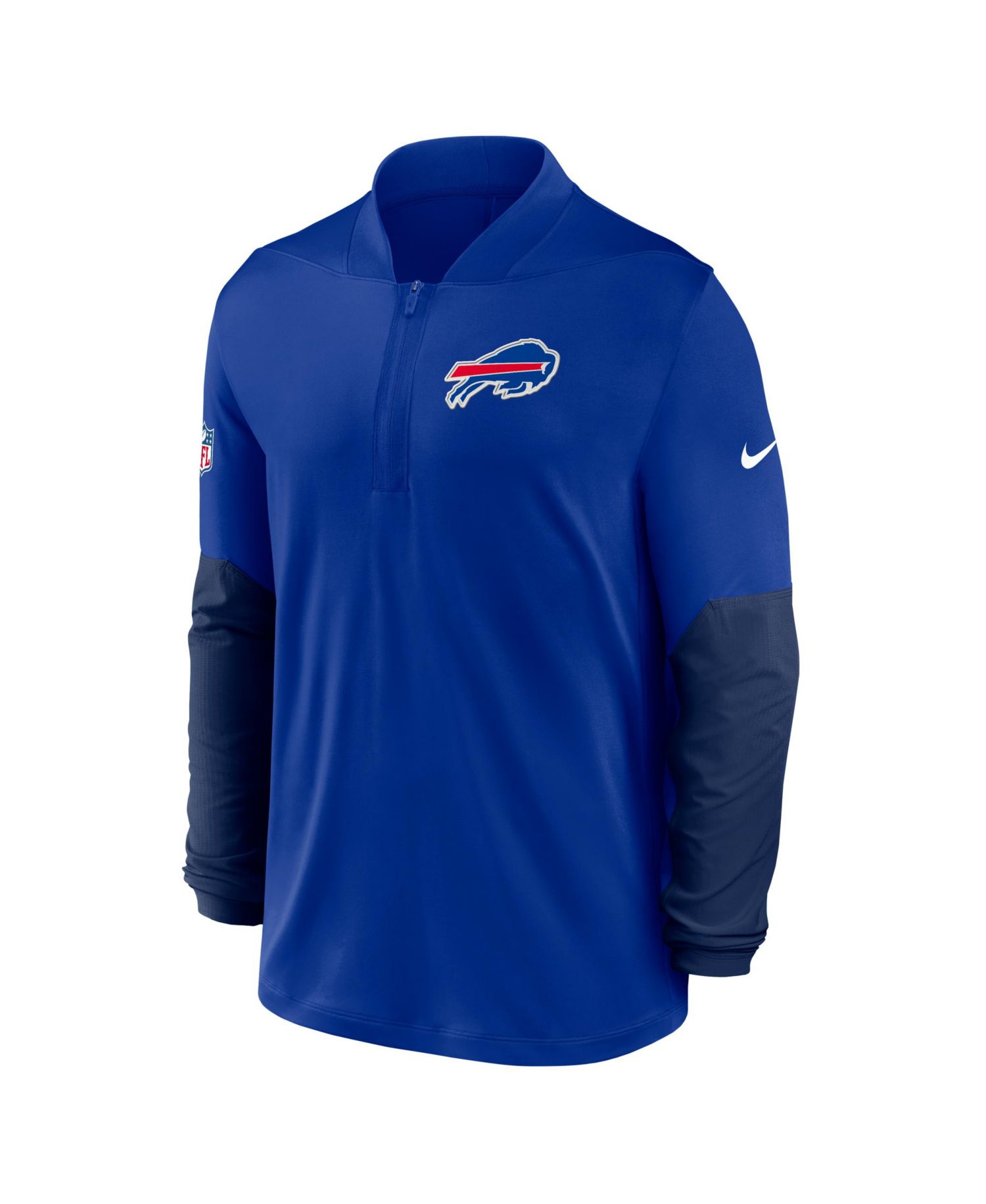 Men's Royal Buffalo Bills Sideline Dri-FIT Half-Zip Pullover Hoodie