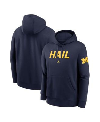 Jordan - Men's Navy Michigan Wolverines Nickname Club Fleece Pullover Hoodie