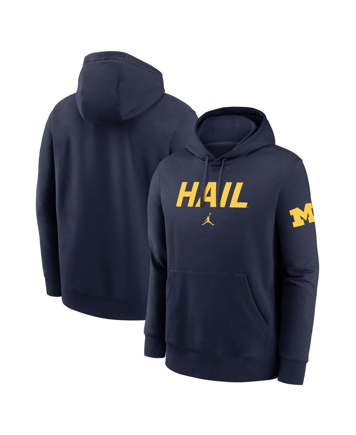 Jordan Men's Navy Michigan Wolverines Nickname Club Fleece Pullover Hoodie