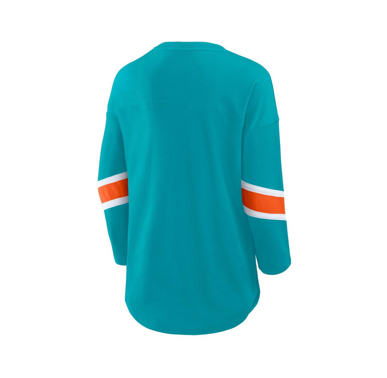 Women's Aqua Miami Dolphins Redzone 3/4-Sleeve T-Shirt