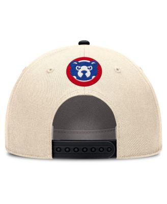 Men's Natural/Black Chicago Cubs Cooperstown Collection Rise Adjustable Hat