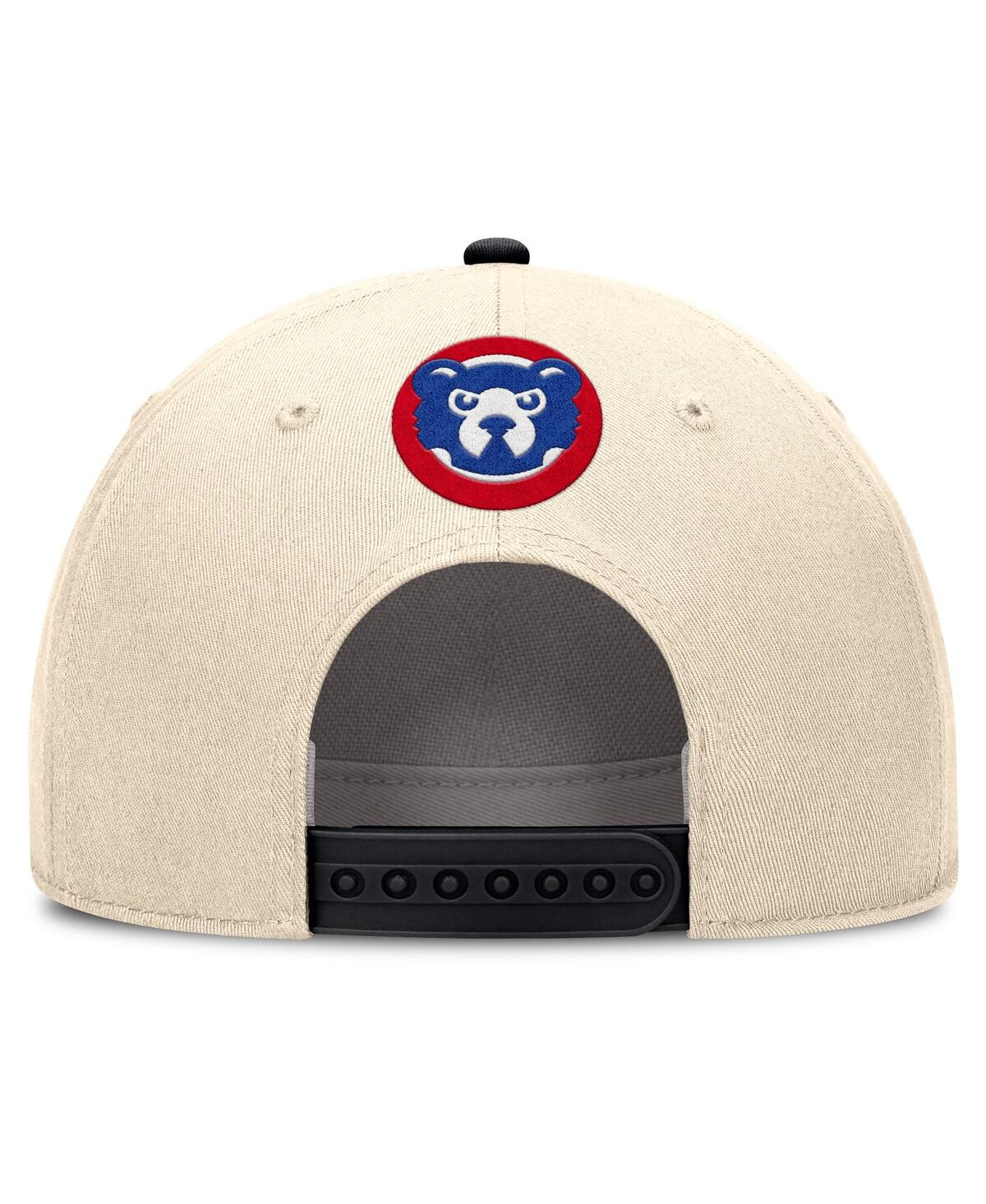 Nike Men's Natural/Black Chicago Cubs Cooperstown Collection Rise Adjustable Hat