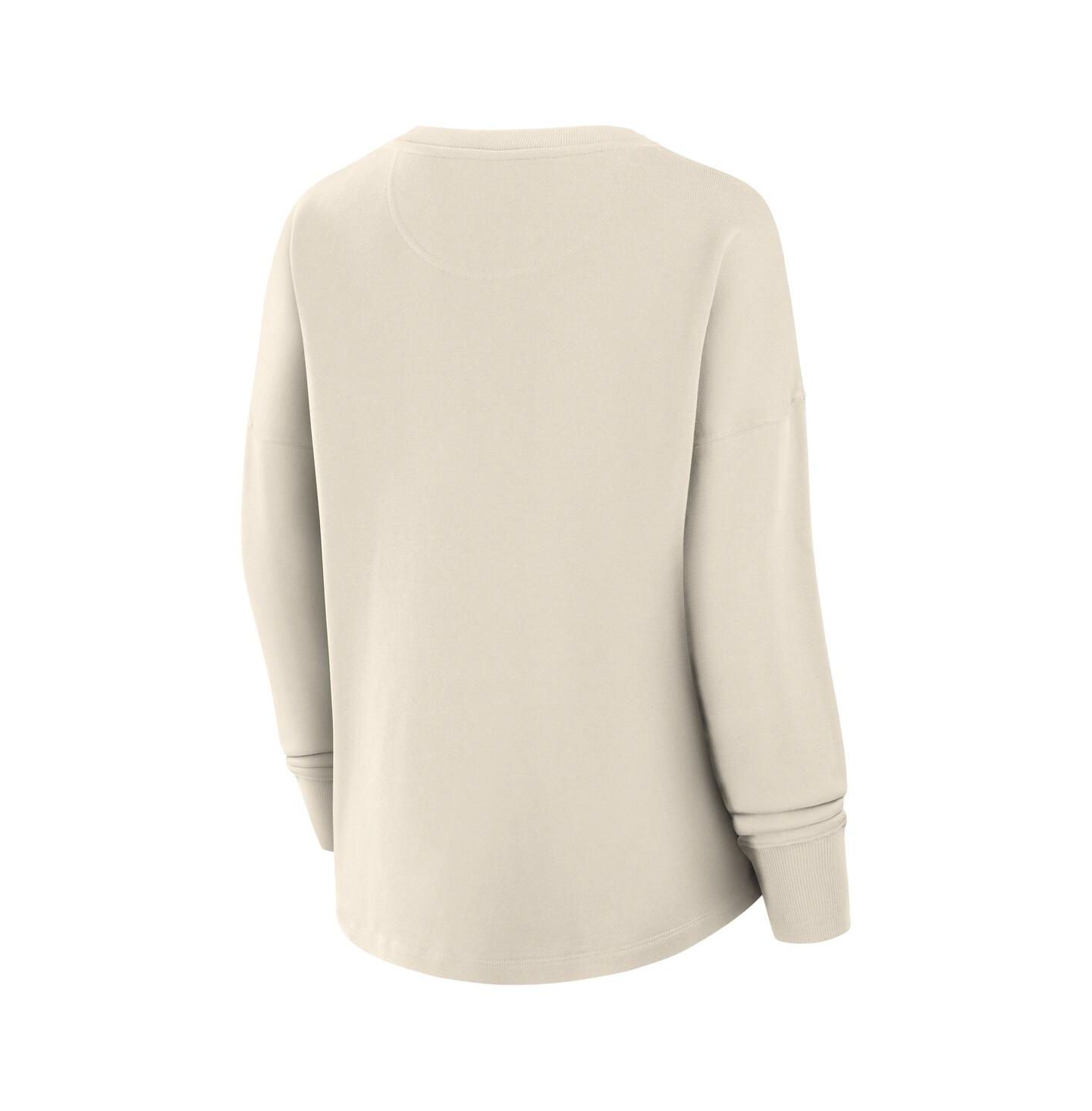 Женская толстовка Fanatics Cream Boston Bruins Oversized Vintage Slice Pullover — фото 3