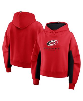 Fanatics - Women's Red Carolina Hurricanes Back Check Boxy Hoodie
