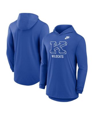 Nike - Men's Royal Kentucky Wildcats Legacy Tri-Blend Dri-FIT Long Sleeve Hoodie T-Shirt