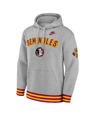 Men's Heather Gray Florida State Seminoles Legacy Retro Pullover Hoodie