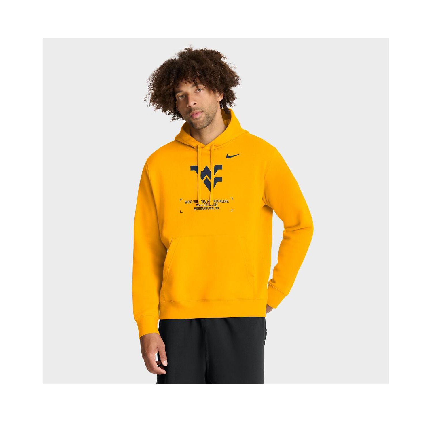Men's Gold West Virginia Mountaineers Basketball Two-Hit Club Fleece Pullover Hoodie