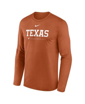 Men's Texas Orange Texas Longhorns 2025 Courtside Basketball Shootaround Legend Dri-FIT Long Sleeve T-Shirt