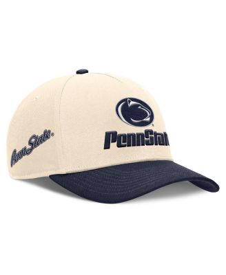 Nike - Men's Natural/Navy Penn State Nittany Lions Academic Rise Dri-FIT Adjustable Hat