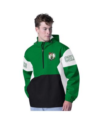 G-III Sports by Carl Banks - Men's Kelly Green/Black Boston Celtics Tailgate Half-Zip Hoodie