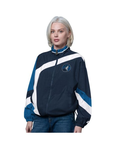 Женские куртки Starter Women's Navy/Blue Minnesota Timberwolves 1st Quarter Full-Zip Jacket