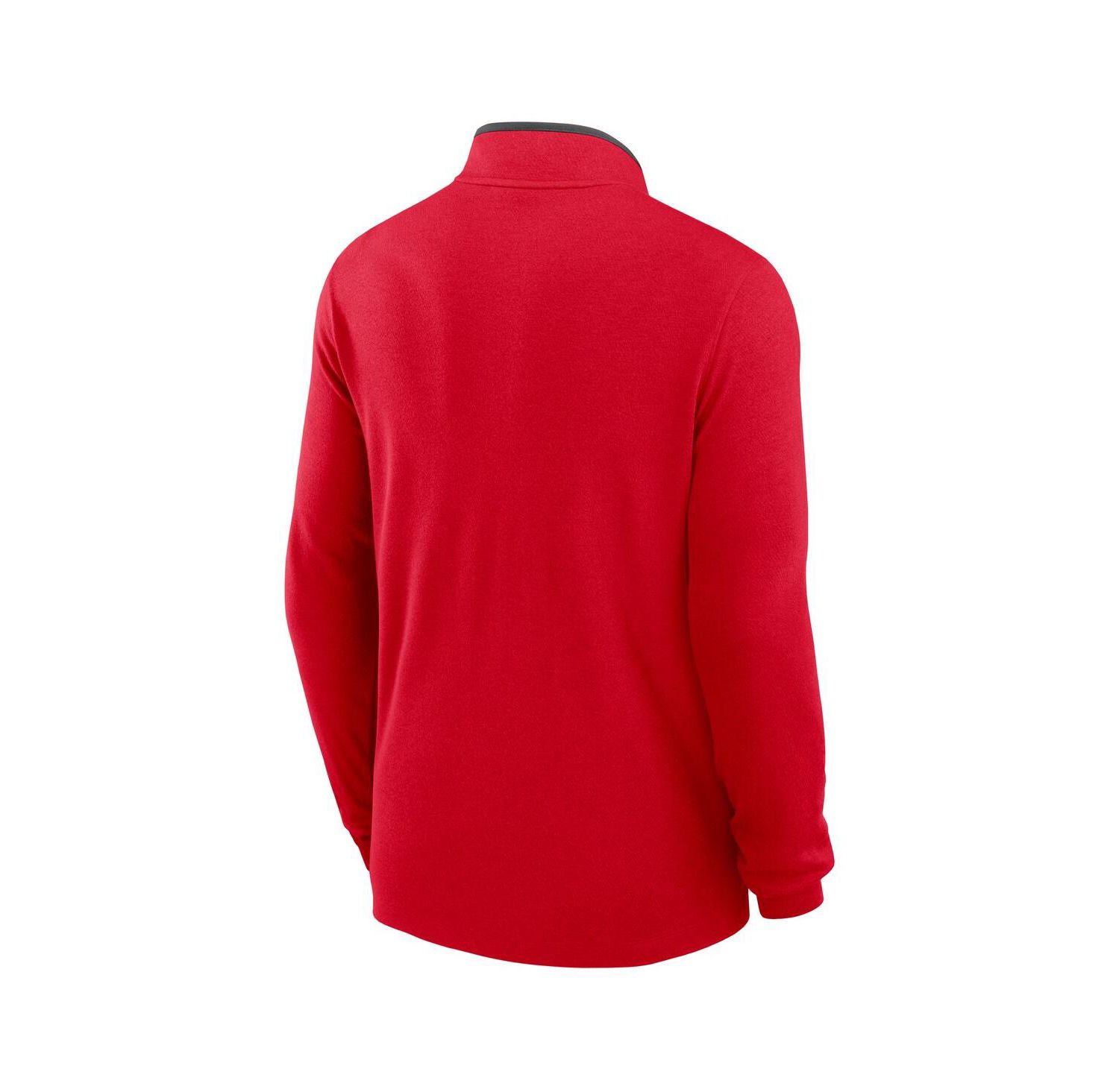 Men's Scarlet Ohio State Buckeyes Courtside Victory Dri-FIT Half-Zip Pullover Sweatshirt