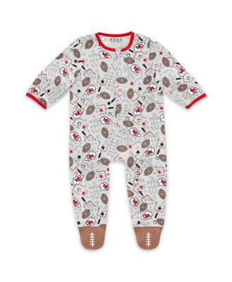Baby Boys and Girls Newborn 2-Piece Kansas City Chiefs Sleep and Play Full-Zip Sleeper Bib Set