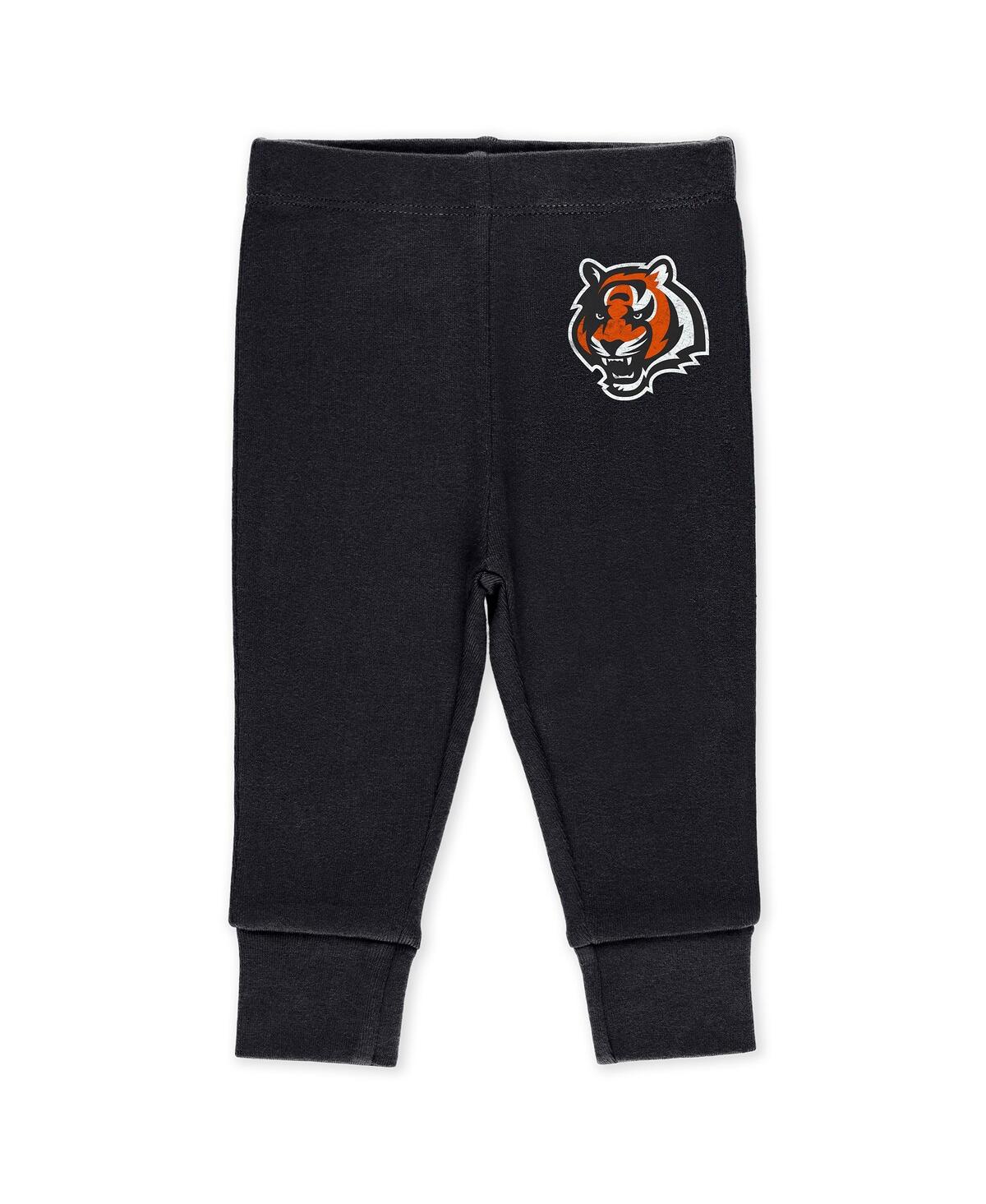 Wear by Erin Andrews Baby Boys and Girls Newborn 3-Piece Cincinnati Bengals Turn Me Around Bodysuits Pant Set