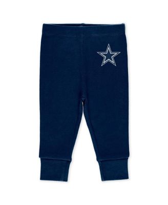 Baby Boys and Girls Newborn 3-Piece Dallas Cowboys Turn Me Around Bodysuits and Pant Set