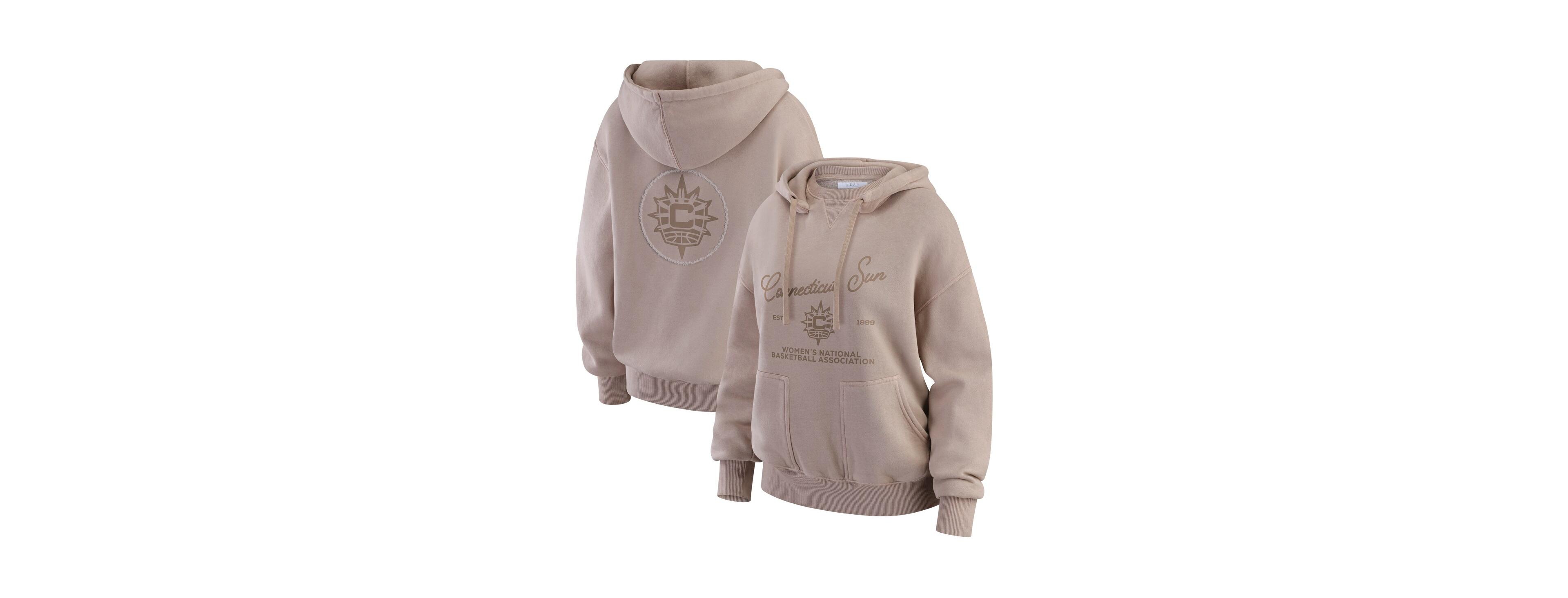 Wear by Erin Andrews Women's Tan Connecticut Sun Washed Pullover Crewdie