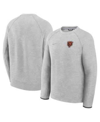 Nike - Men's Heather Gray Chicago Bears Tech Fleece Raglan Sweatshirt
