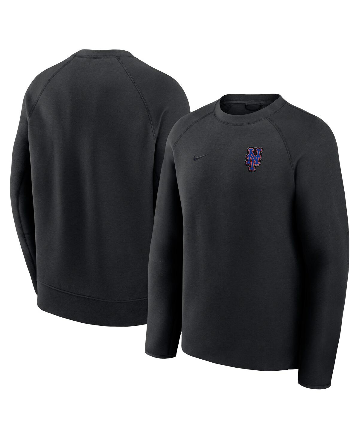 Nike Men's Black New York Mets Tech Fleece Raglan Sweatshirt