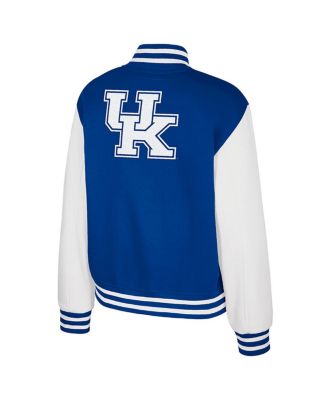 Women's Royal Kentucky Wildcats French Baguette Full Snap Fleece Jacket