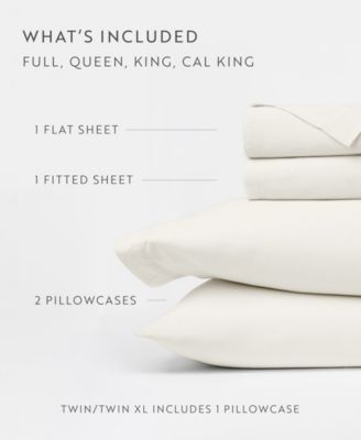 Ultra Soft Percale Cotton 4-Pc. Sheet Set, Queen