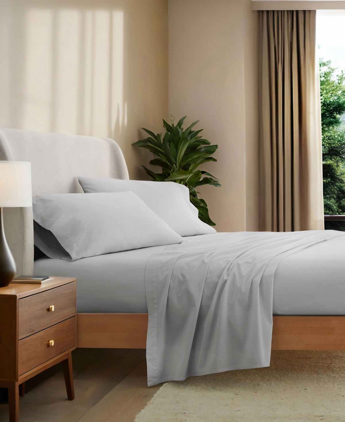 Ienjoy Home Ultra Soft 160-thread Count Cotton 4-p.c. Sheets Set, Full In Gray