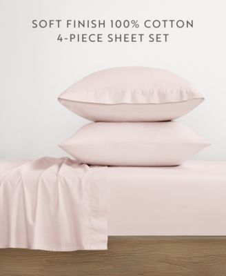 Ultra Soft Percale Cotton 4-Pc. Sheet Set, Queen