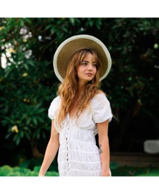 BrunnaCo Loretta Linen Jute Hat in Off White