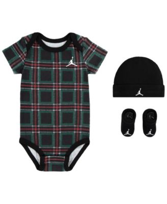 Jordan - Baby 3-Piece Short-Sleeve Bodysuit, Hat and Booties Gift Box Set