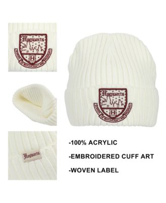 Men's Hogwarts Embroidery And Woven Patch Acrylic Knit Cuff Beanie