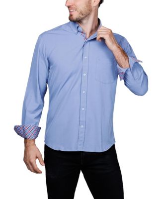 Men's Solid Melange Performance Long Sleeve Shirt