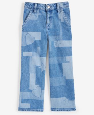 Epic Threads - Girls 5-20 Olivia Cotton Patch Wide-Leg Cropped Jeans