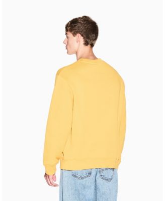 Men's Center Chest Graphic Fleece Crewneck Hoodie