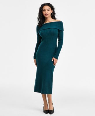Women's Off-The-Shoulder Sweater Dress, Macy's Exclusive